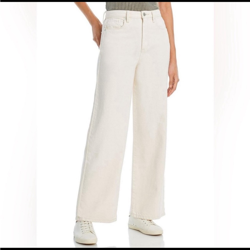 Blank NYC white ribcage wide leg jeans